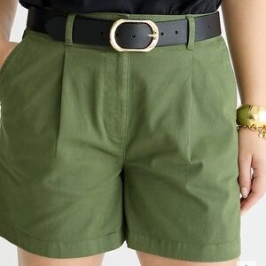 NWT J. Crew Pleated Capeside Chino Shorts 14 Green